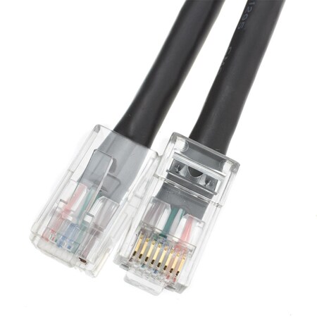 Cable Wholesale Cat5e Black Ethernet Patch Cable, Bootless - 2 ft. 10X6-12202